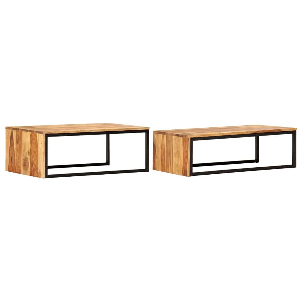 Solid Sheesham Wood Nesting Coffee Table Set R298