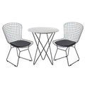 Black Metal Dining Chair with Cushion Set of 4 J662663