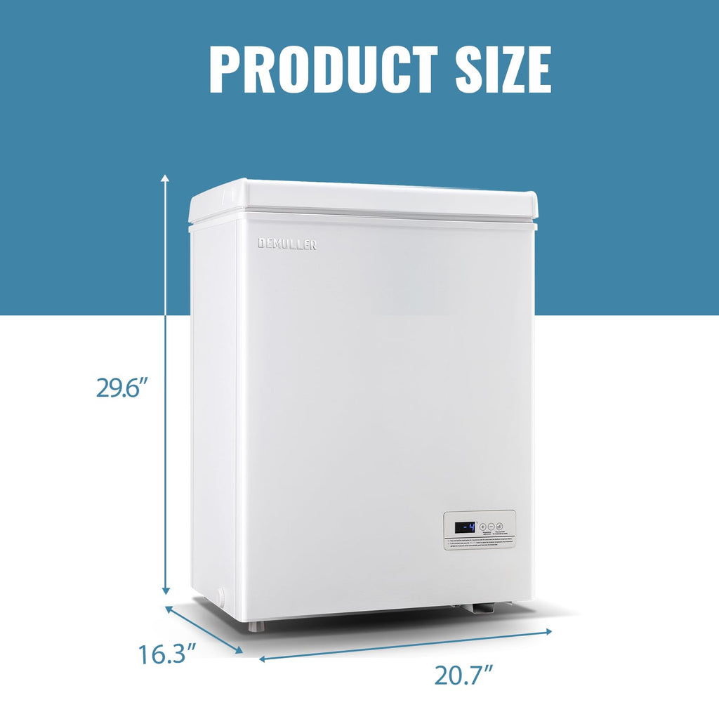 White Compact Chest Freezer with 2 Removable Baskets A502201