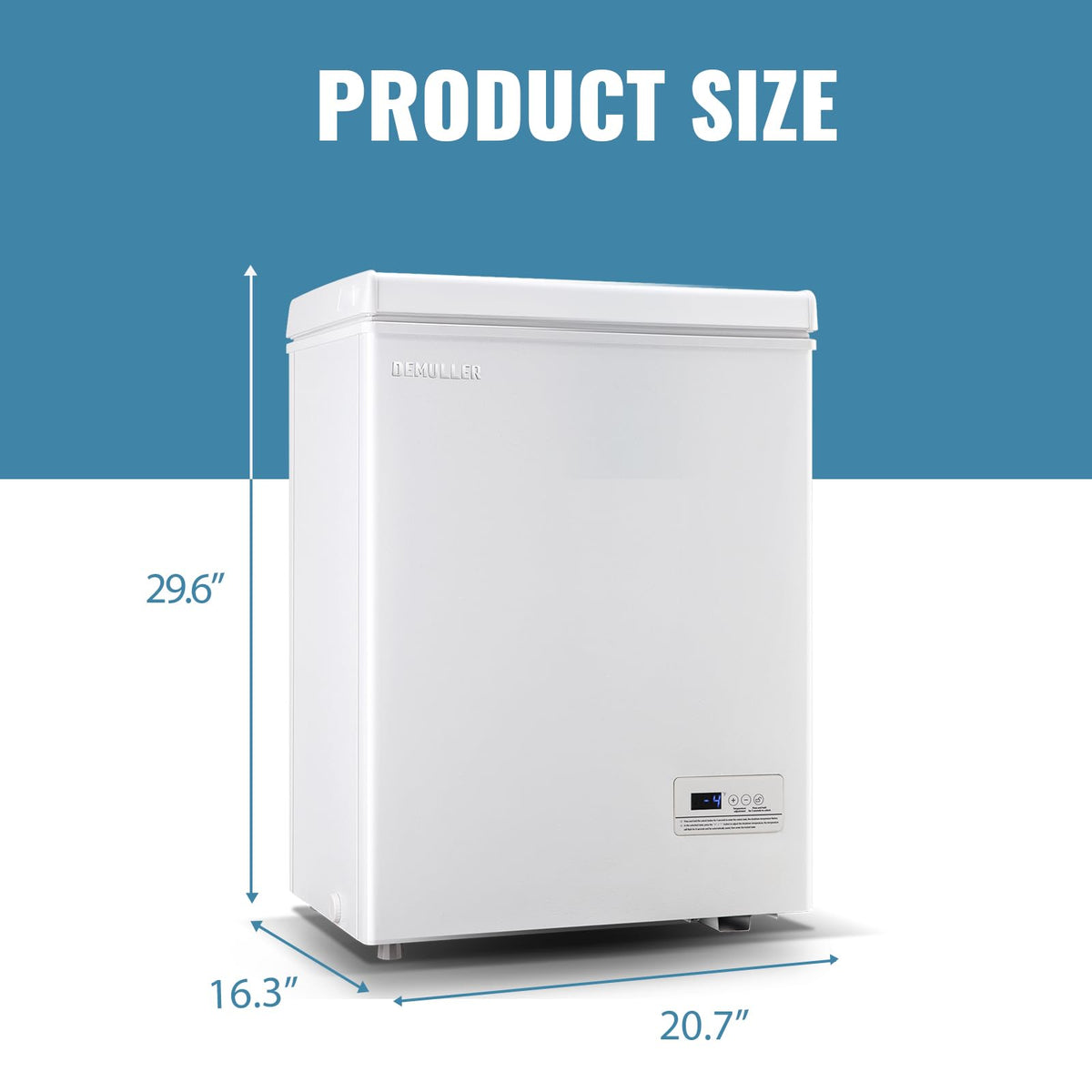 White Compact Chest Freezer with 2 Removable Baskets A502201