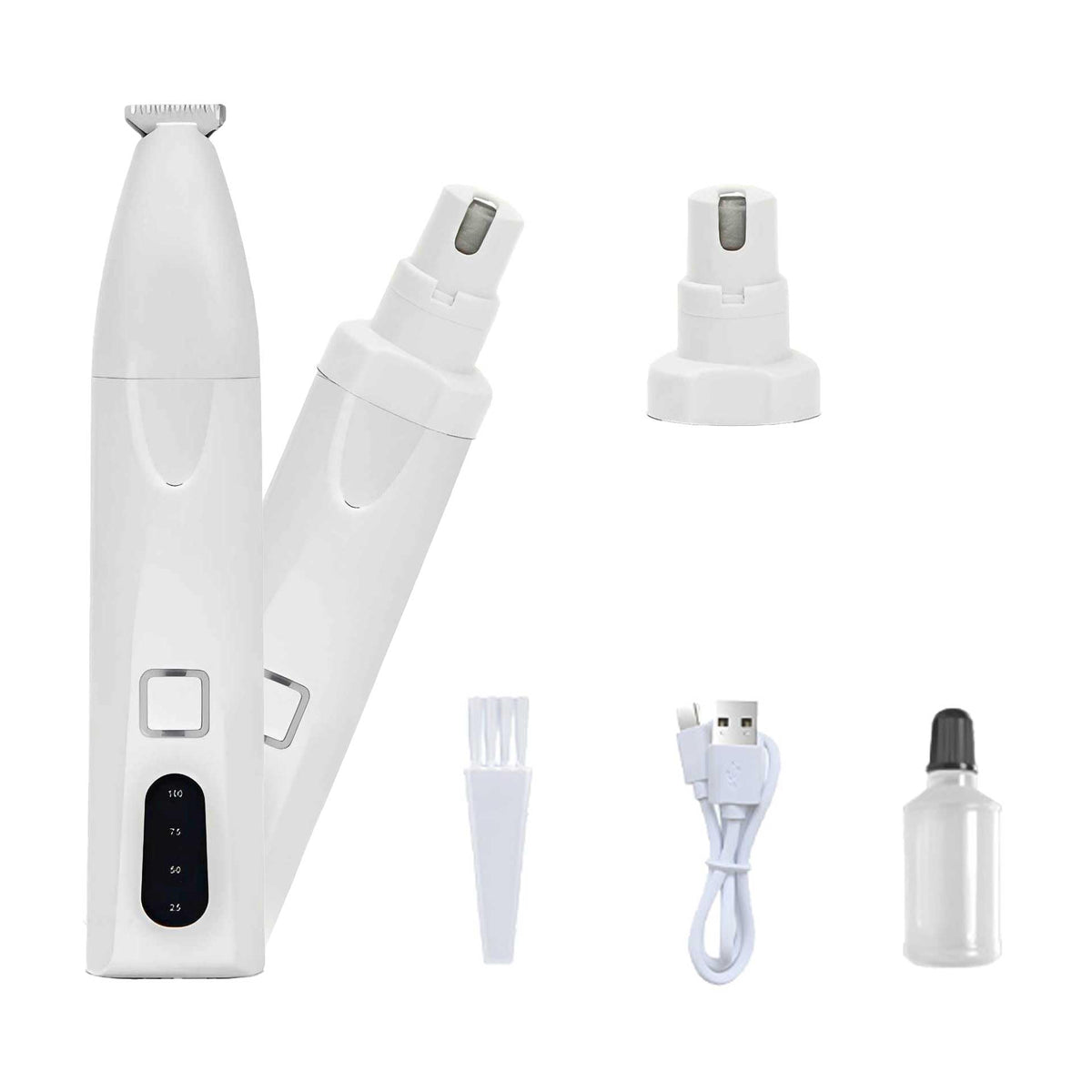 Quiet 2-in-1 Pet Hair Trimmer & Nail Grinder with LED Light G186
