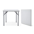 Square Folding Table 31.5"x31.5" Plastic Portable White N58488