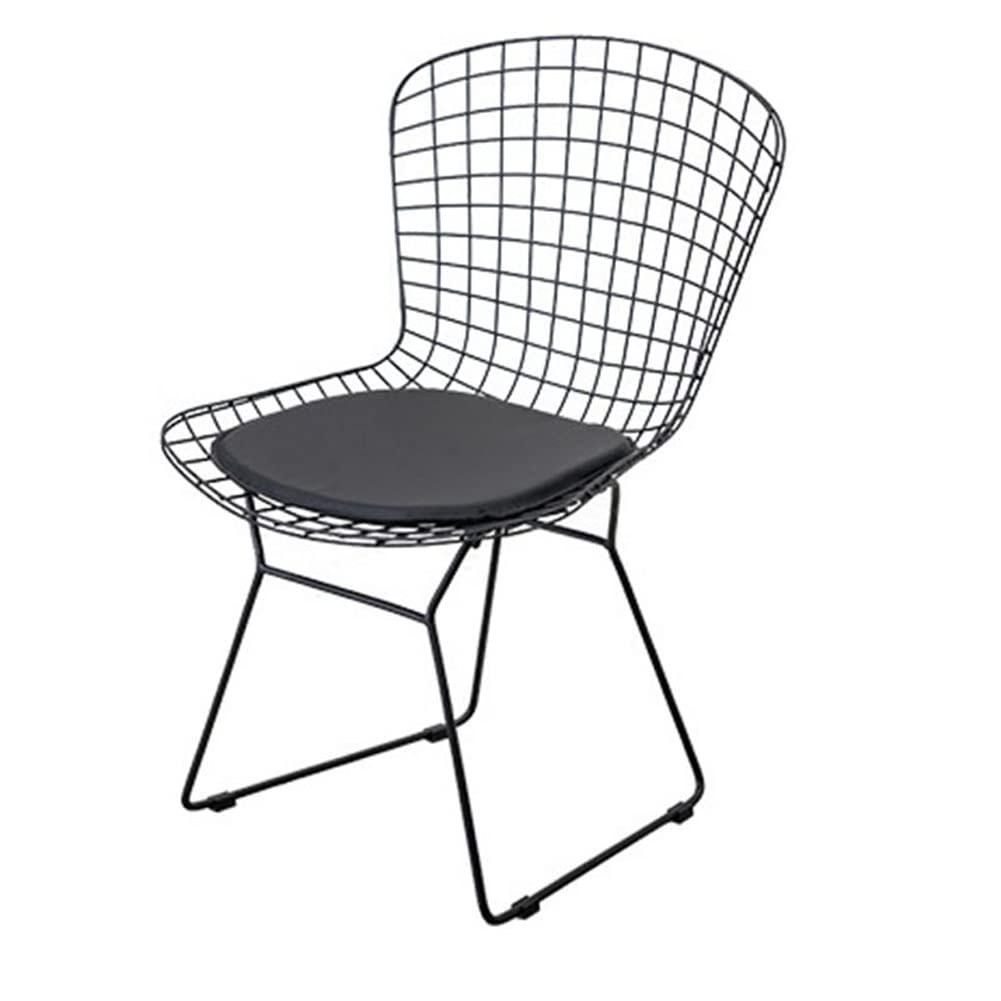 Black Metal Dining Chair with Cushion Set of 4 J662663