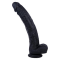 12 Inch Black Realistic Silicone Dildo with Suction Cup I116