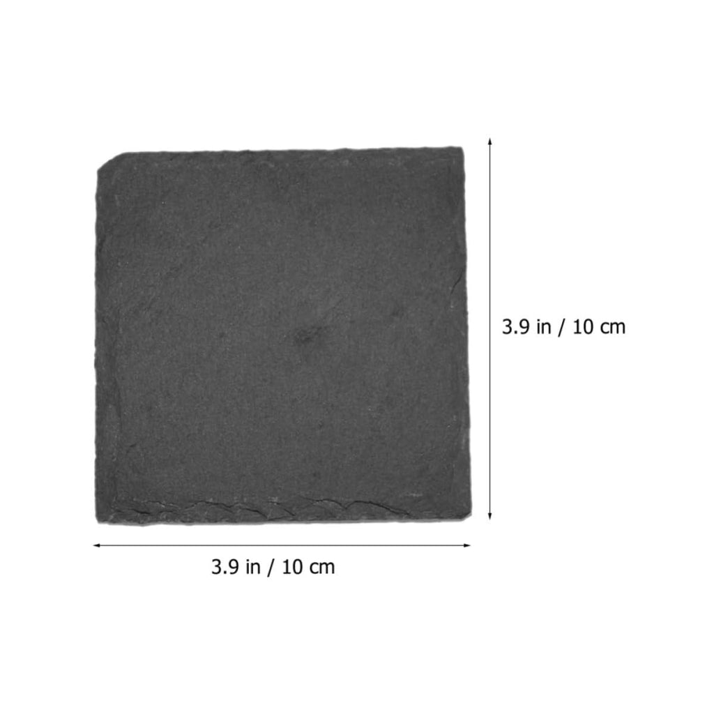 Black Natural Stone Square Coasters Z143349