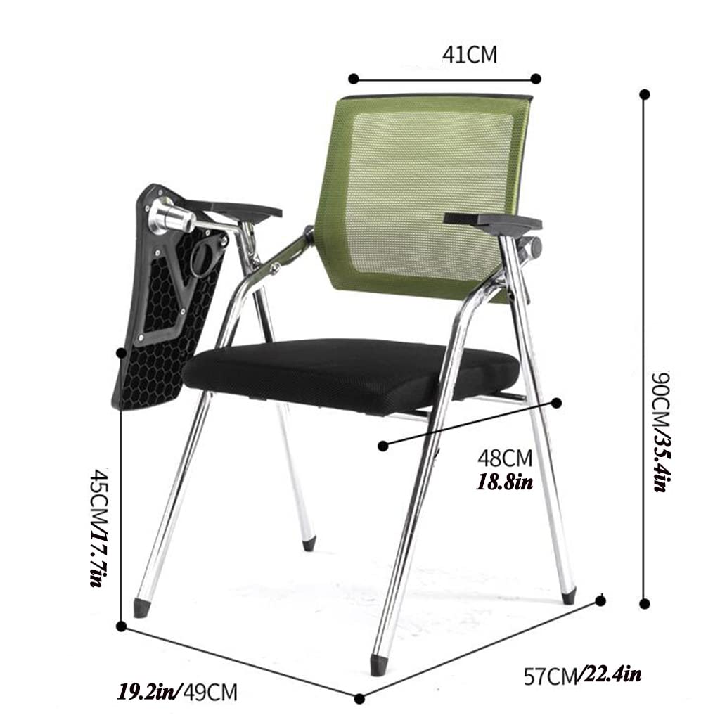 Orange Mesh Foldable Student Chair with Desk and Cup Holder H19772