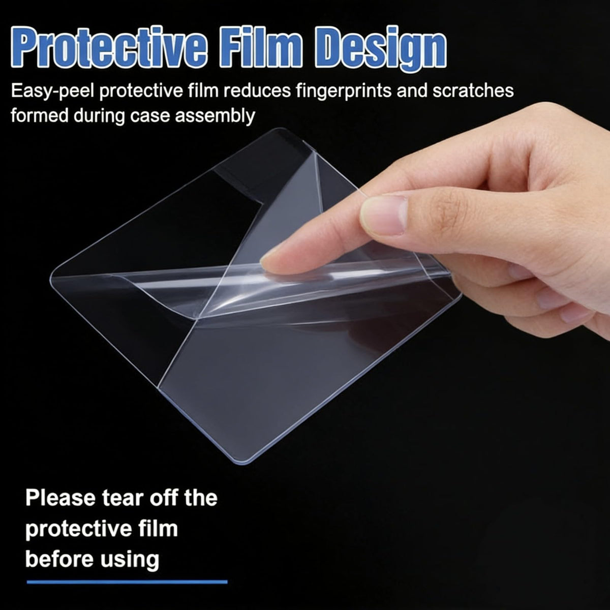5 Pack 0.5mm Thick Crystal Clear PET Plastic Stackable Display Case X847205