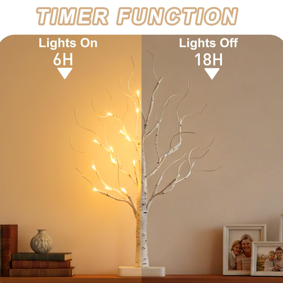Lighted Birch Tree with LED Lights Q874434