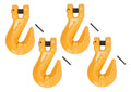 3/8" Grade 80 Clevis Grab Hooks with Pins 4 Pack W467617