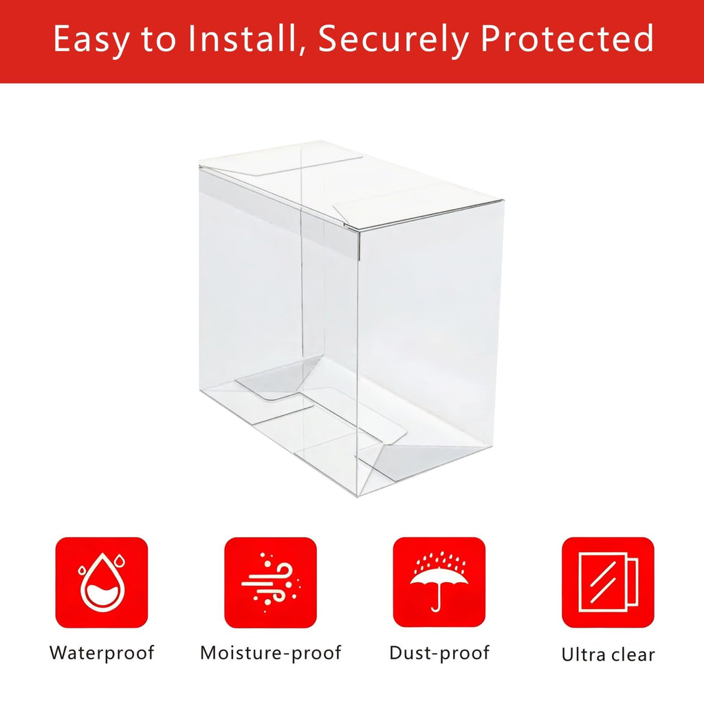 5 Pack 0.5mm Thick Crystal Clear PET Plastic Stackable Display Case X847205
