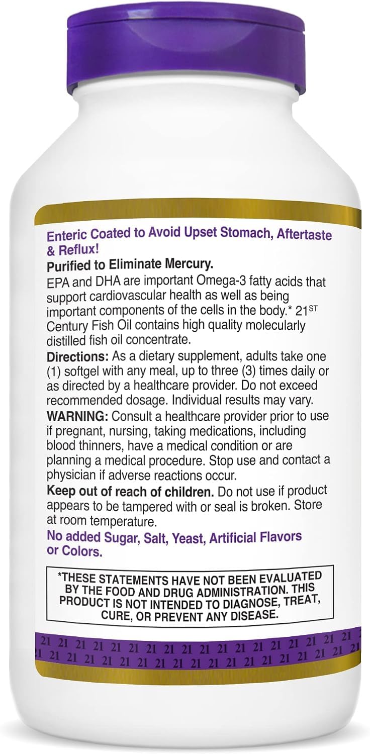 Fish Oil 1000 Mg Enteric Coated Softgels Q1033