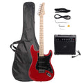 39 Inch Beginner Electric Guitar Kit with Bag, Strap, 20W Amplifier, Red P380