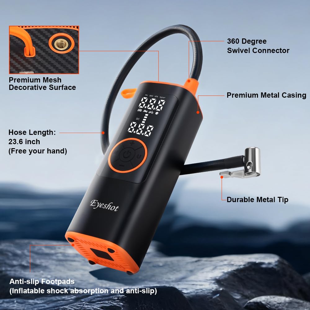 150PSI Cordless Portable Air Compressor with Digital Pressure Gauge C220