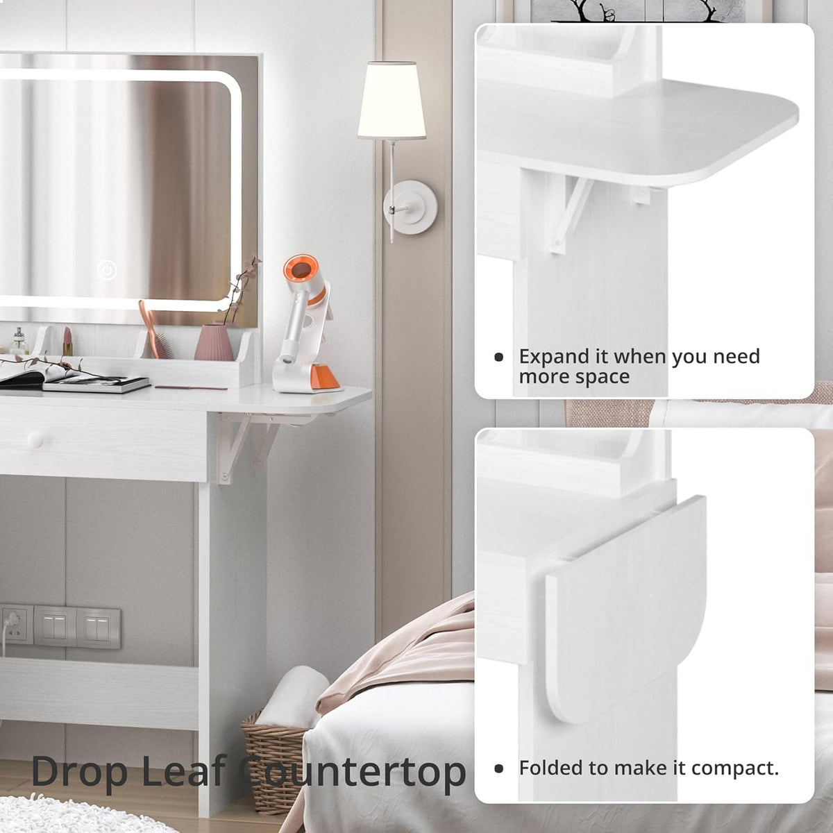 Vanity Desk with Charging Station G24620