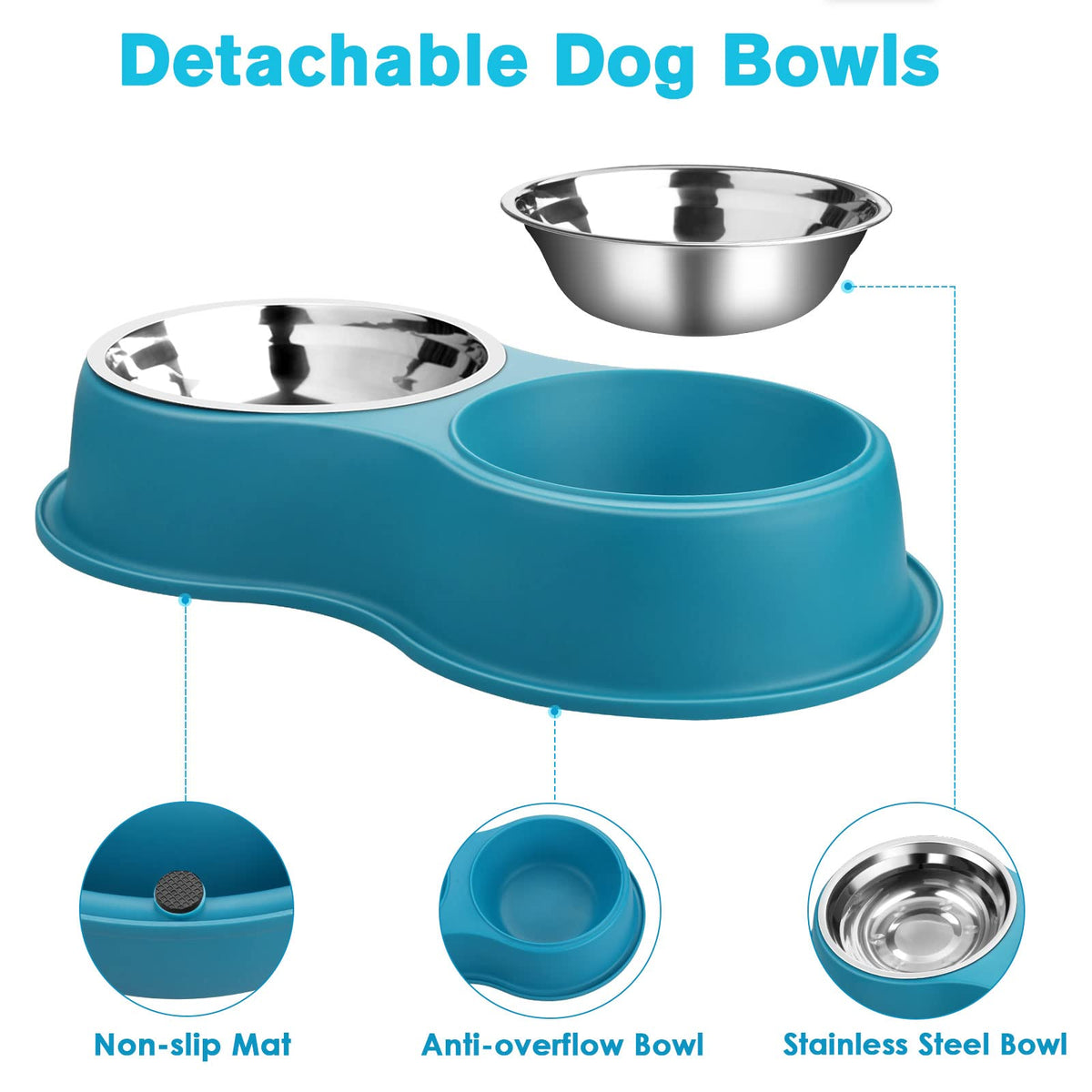 Stainless Steel Non-Slip Dog Bowls T686