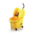 Yellow 35 QT Mop Bucket and Wringer Combo on Wheels W3799