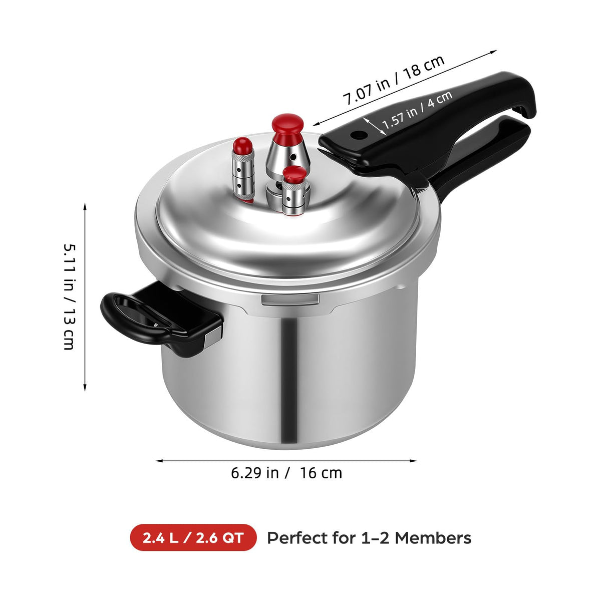 Aluminum Alloy Pressure Cooker 2 Liter B2831