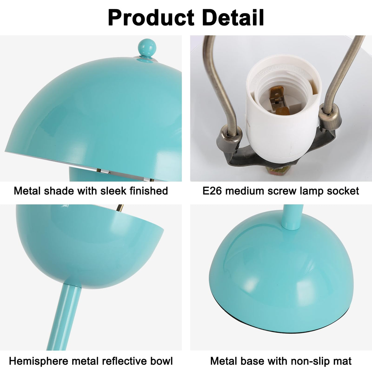 Mid-Century Modern Table Lamp Turquoise T31259