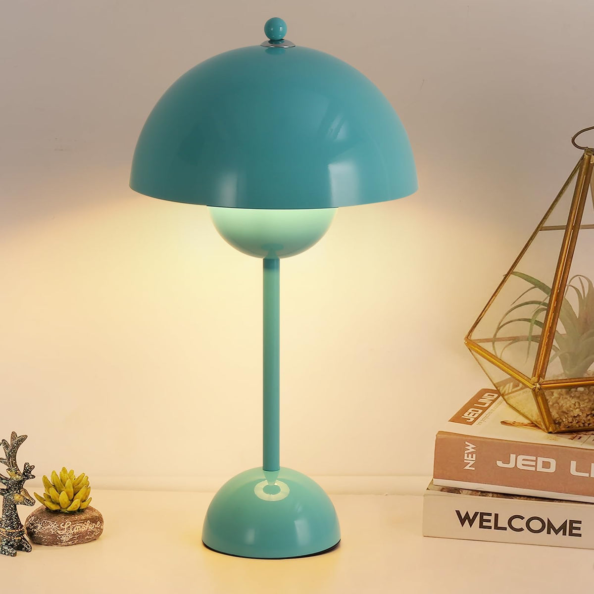 Mid-Century Modern Table Lamp Turquoise T31259
