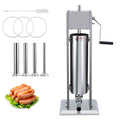Manual Stainless Steel Sausage Stuffer with 5 Stuffing Tubes I424