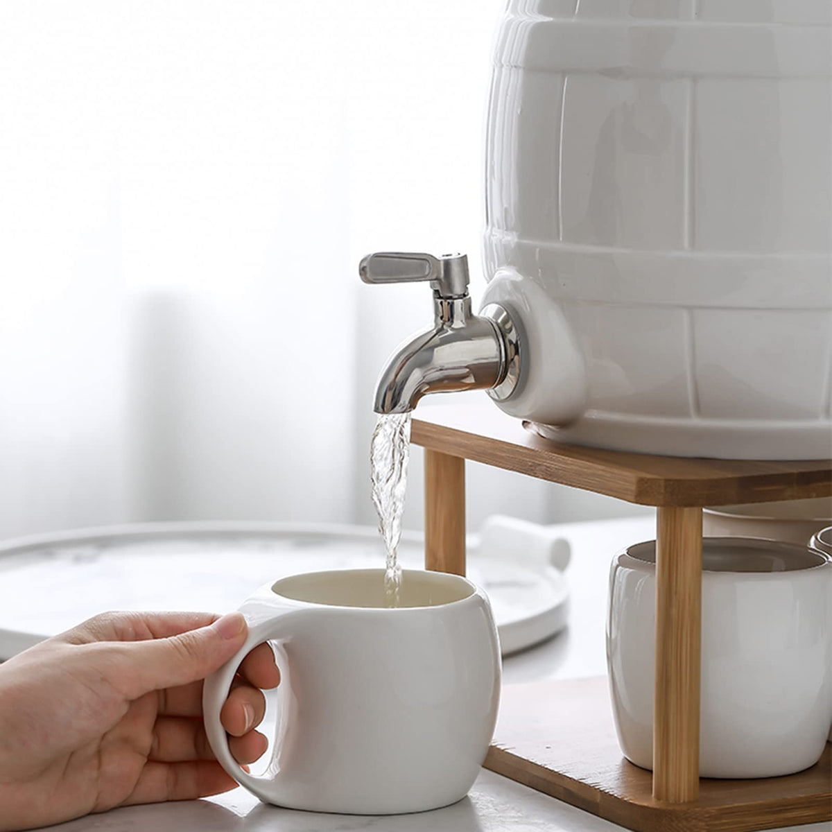 Ceramic Water Dispenser with Stainless Steel Spigot W935136
