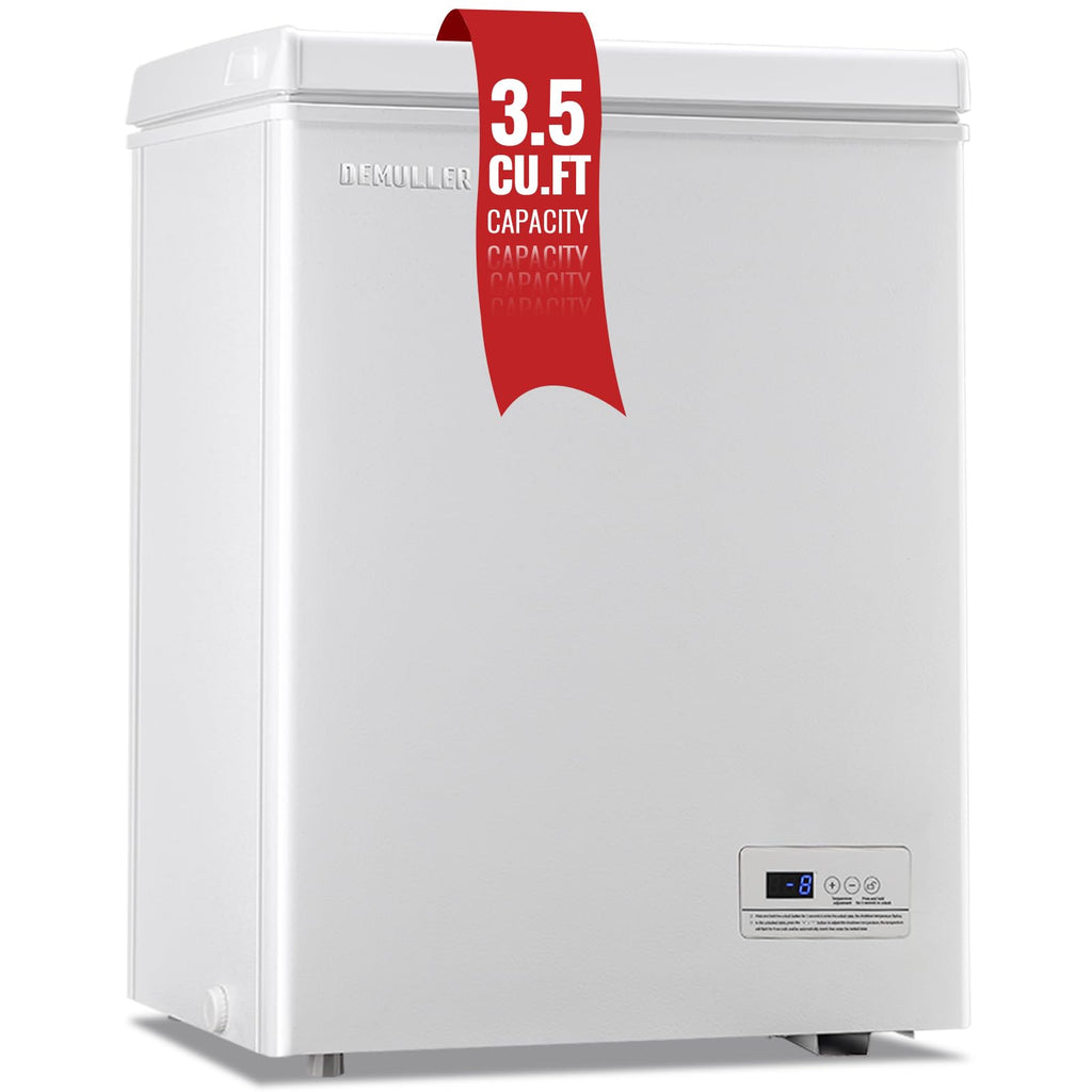 White Compact Chest Freezer with 2 Removable Baskets A502201