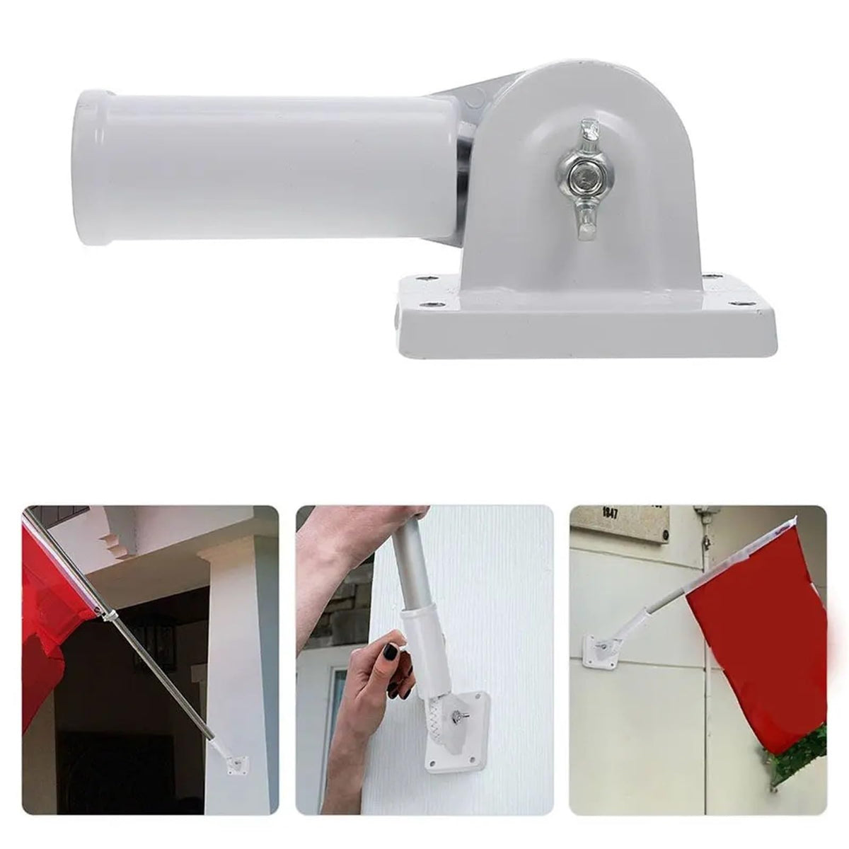 2 PCS Aluminum Adjustable Flag Pole D164