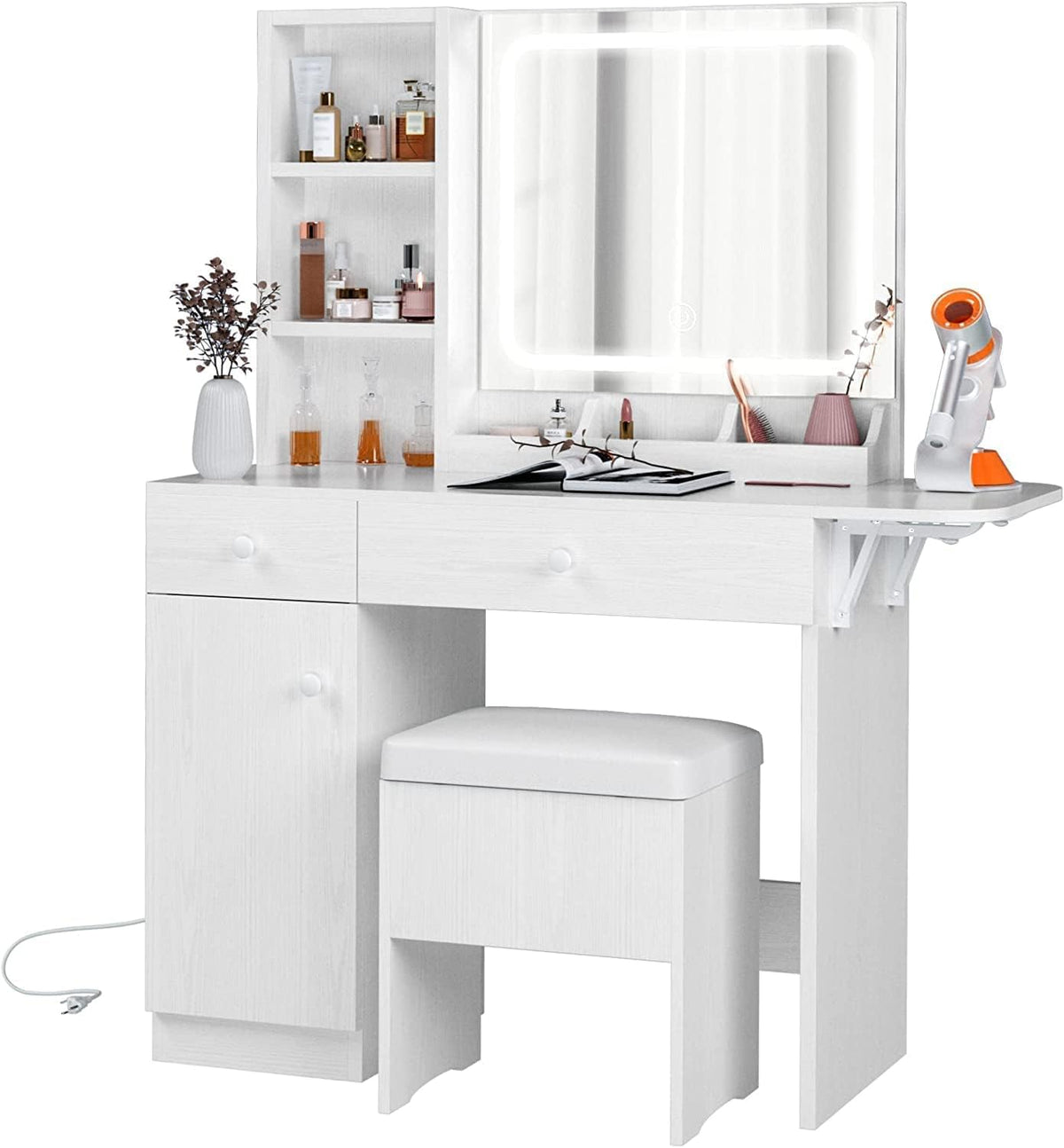 Vanity Desk with Charging Station G24620