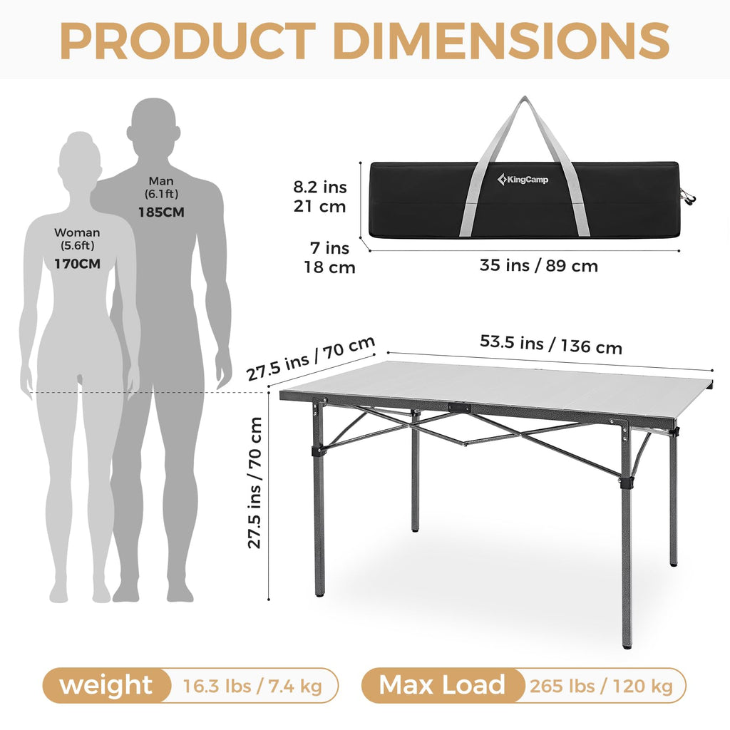 53.5" Heavy Duty Folding Camping Table D99181