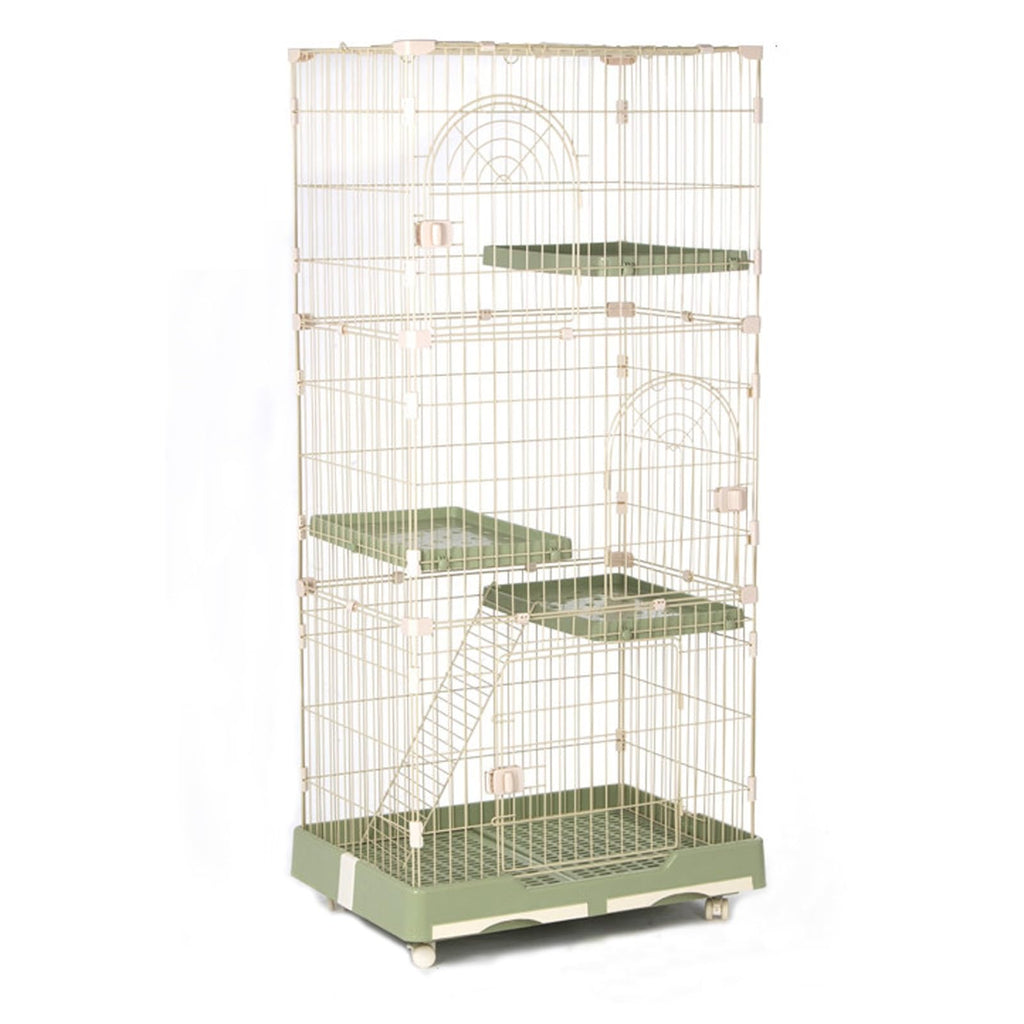 Foldable 4 Tier Detachable Cat Cage with Hammock O326