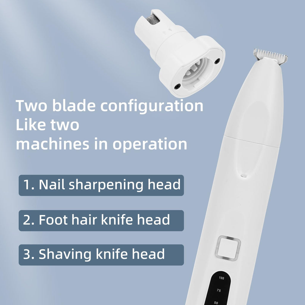 Quiet 2-in-1 Pet Hair Trimmer & Nail Grinder with LED Light G186