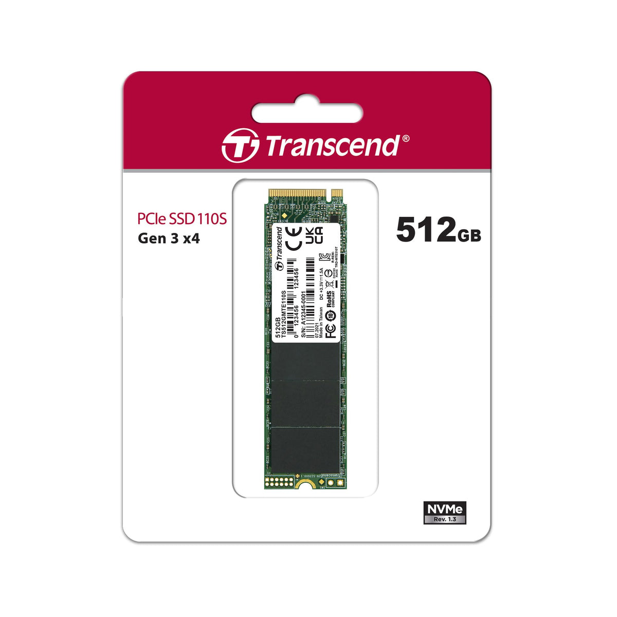 512GB PCIe 3.0 M.2 2280 SSD O87753