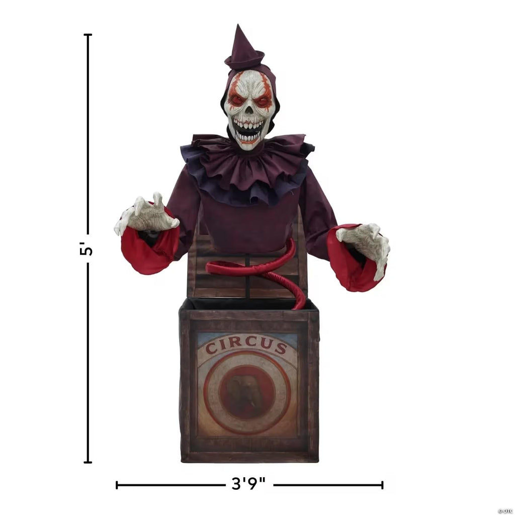 5 Ft. Skeleton Clown Halloween Decoration H535004