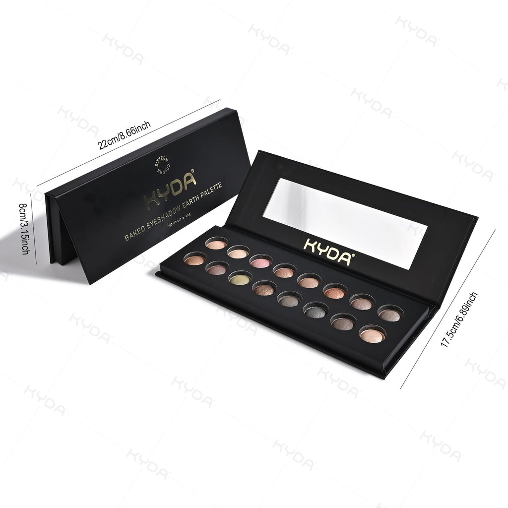 16 Colors Baked Eyeshadow Palette Matte Shimmer Finish Z4634