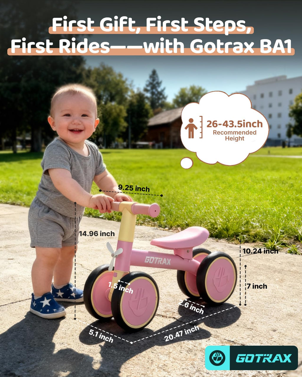 Baby Balance Bike 7" Silent Wheels X9793
