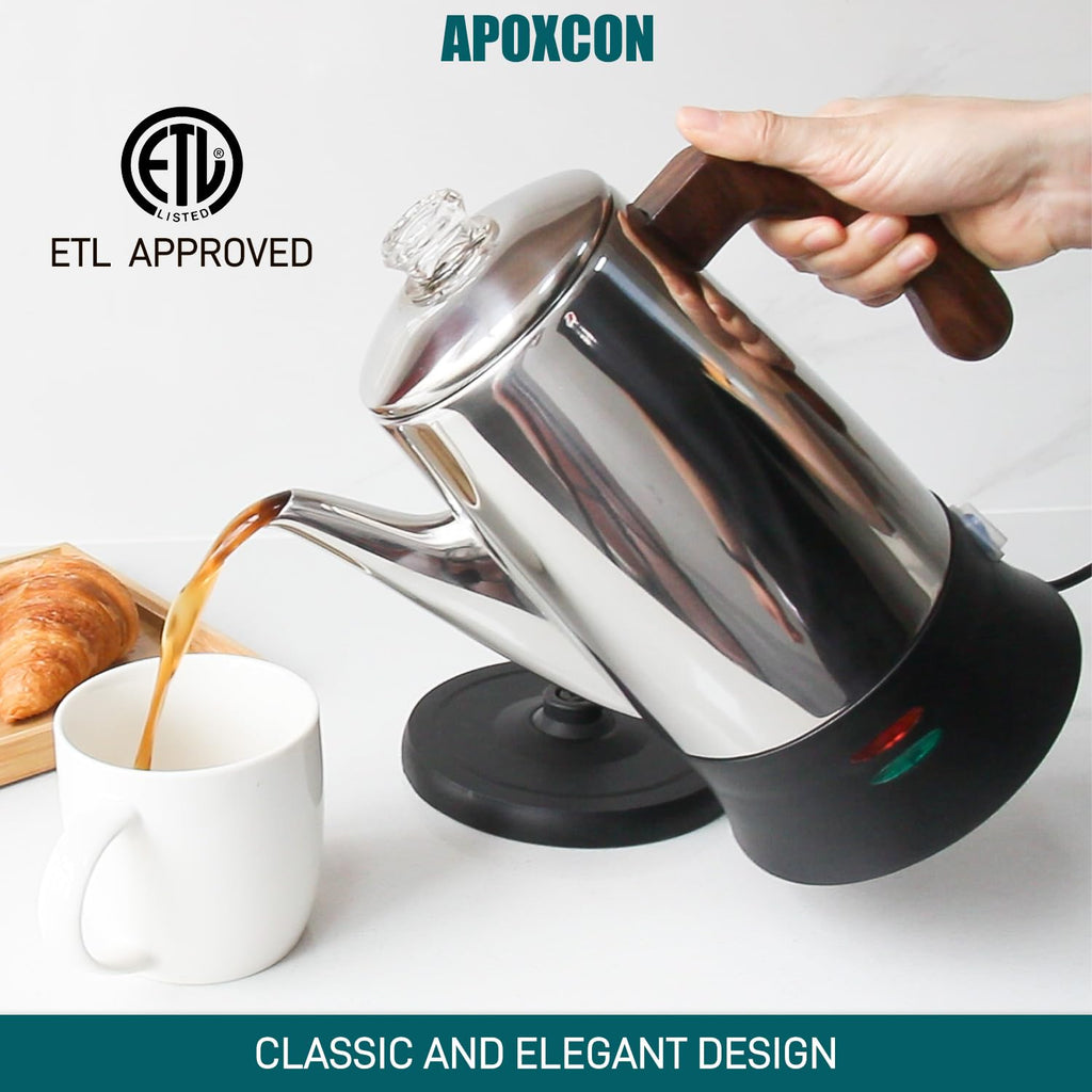 Electric Stainless Steel Coffee Percolator 8 Cup S452349