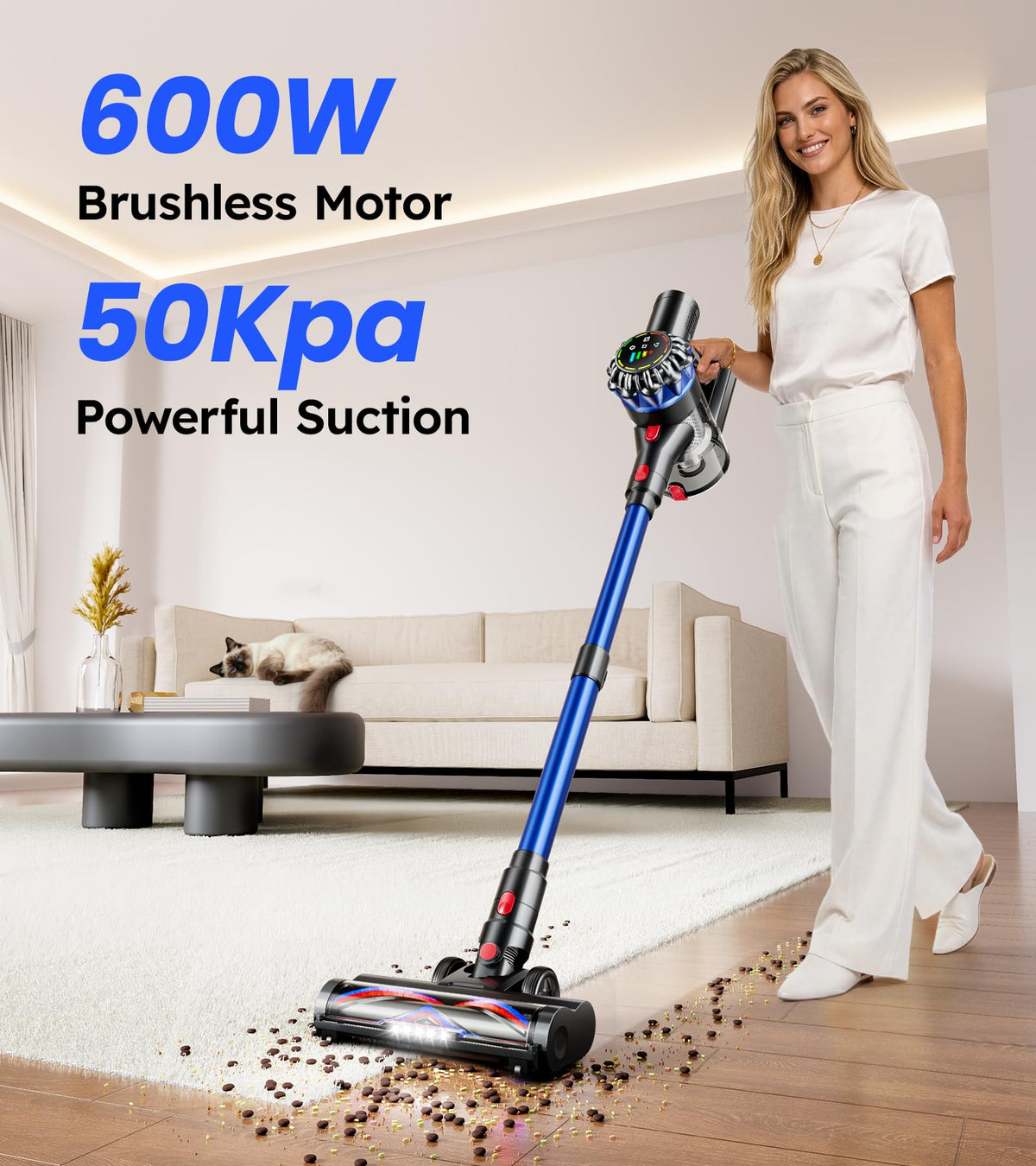 600W 50Kpa 65Mins Cordless Stick Vacuum Cleaner K899303