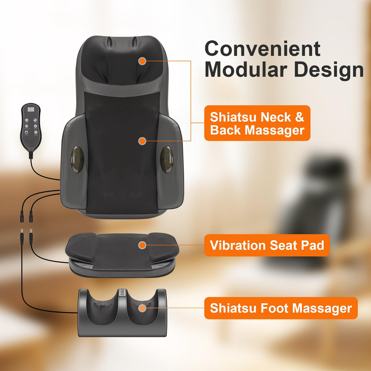 Shiatsu Neck Back Massager with Foot Massager L75487