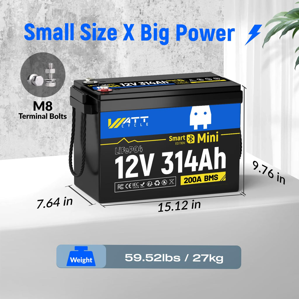 12V 314Ah LiFePO4 Battery 2 Pack H21347