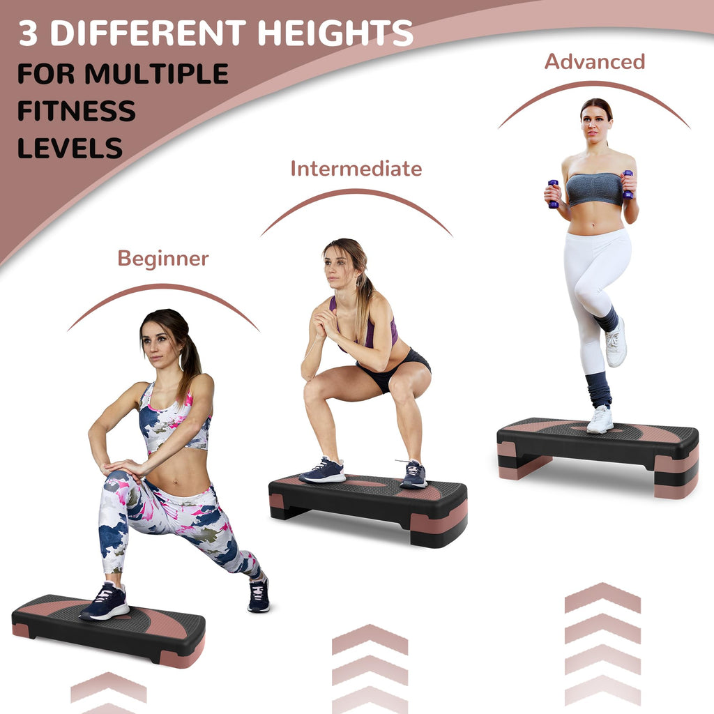Adjustable Step Aerobic Platform with Risers Y921350