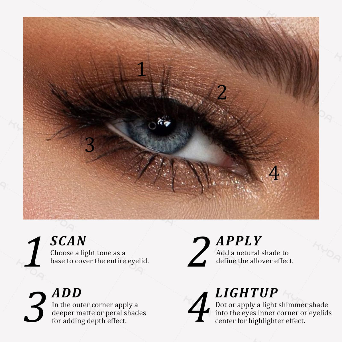 16 Colors Baked Eyeshadow Palette Matte Shimmer Finish Z4634