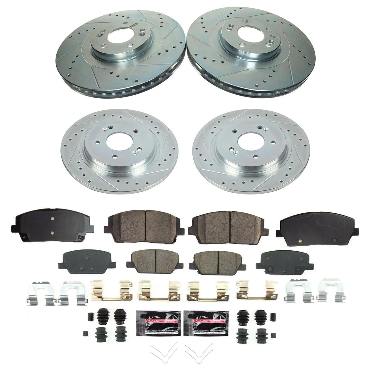 Brake Pad & Rotor Kit Front & Rear R187722