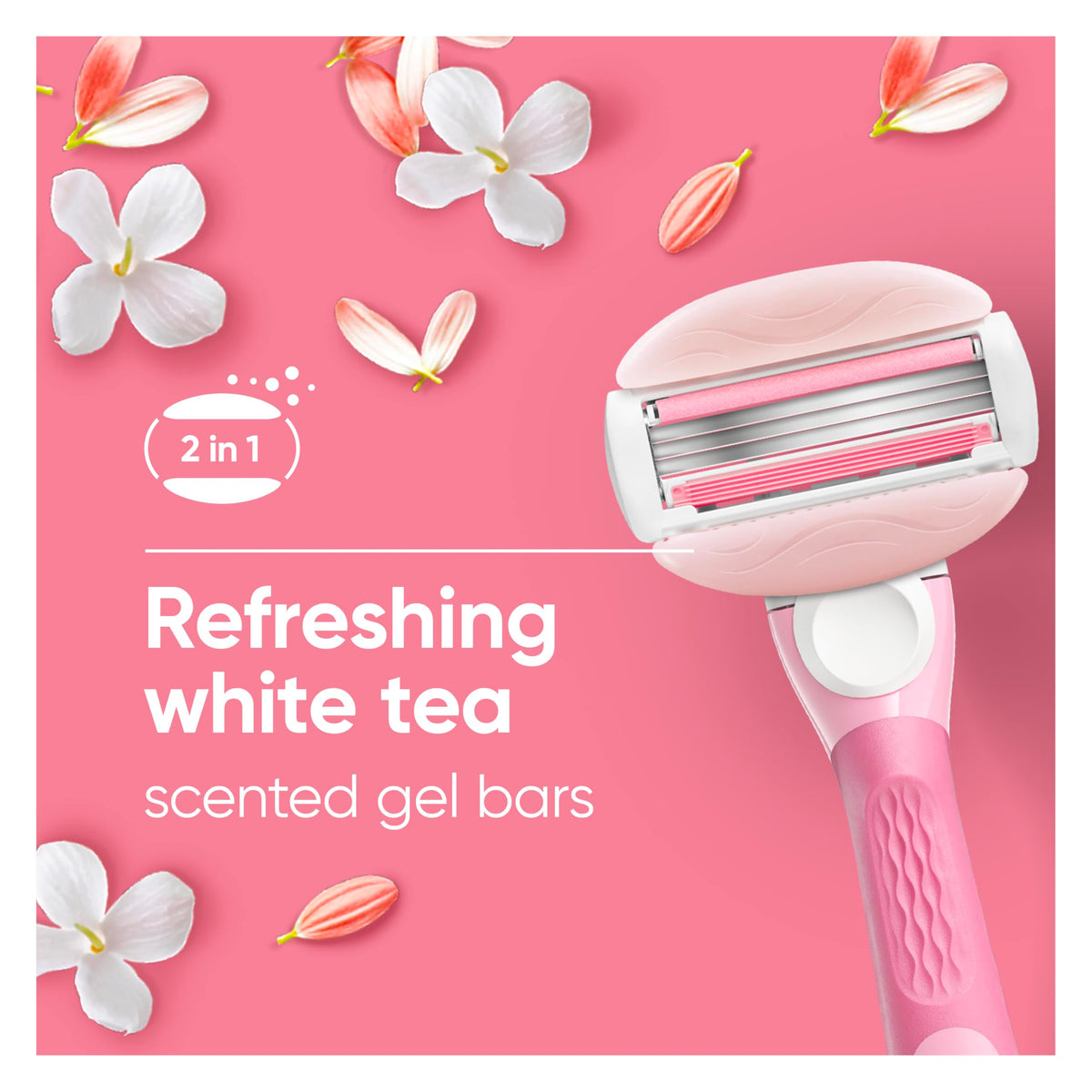 White Tea Razor Refills, 4 Cartridges M59372
