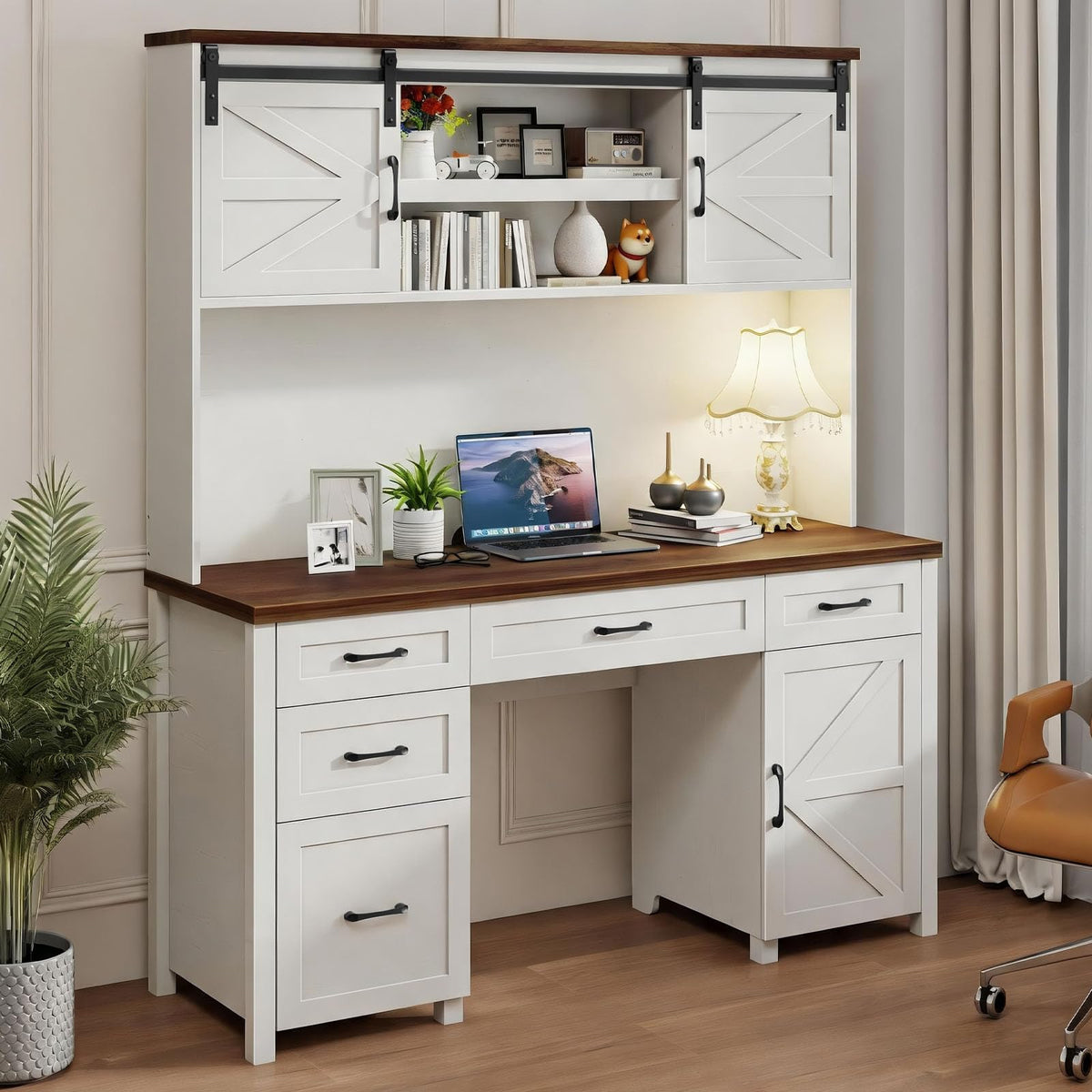 67" Executive Desk with File Drawer F635