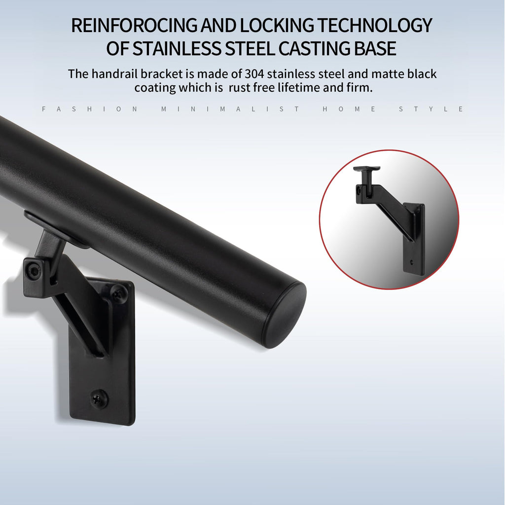 5 FT Aluminum Handrail Kit with Stainless Steel Brackets Z5389