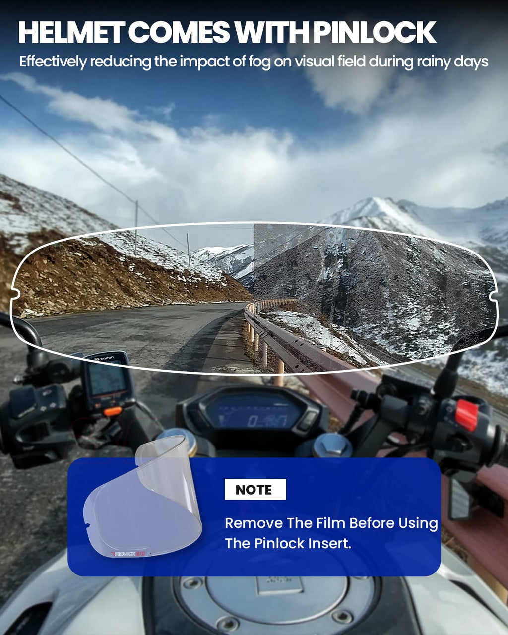 Full Face Modular ATV Helmet with Anti Fog Visor Y999