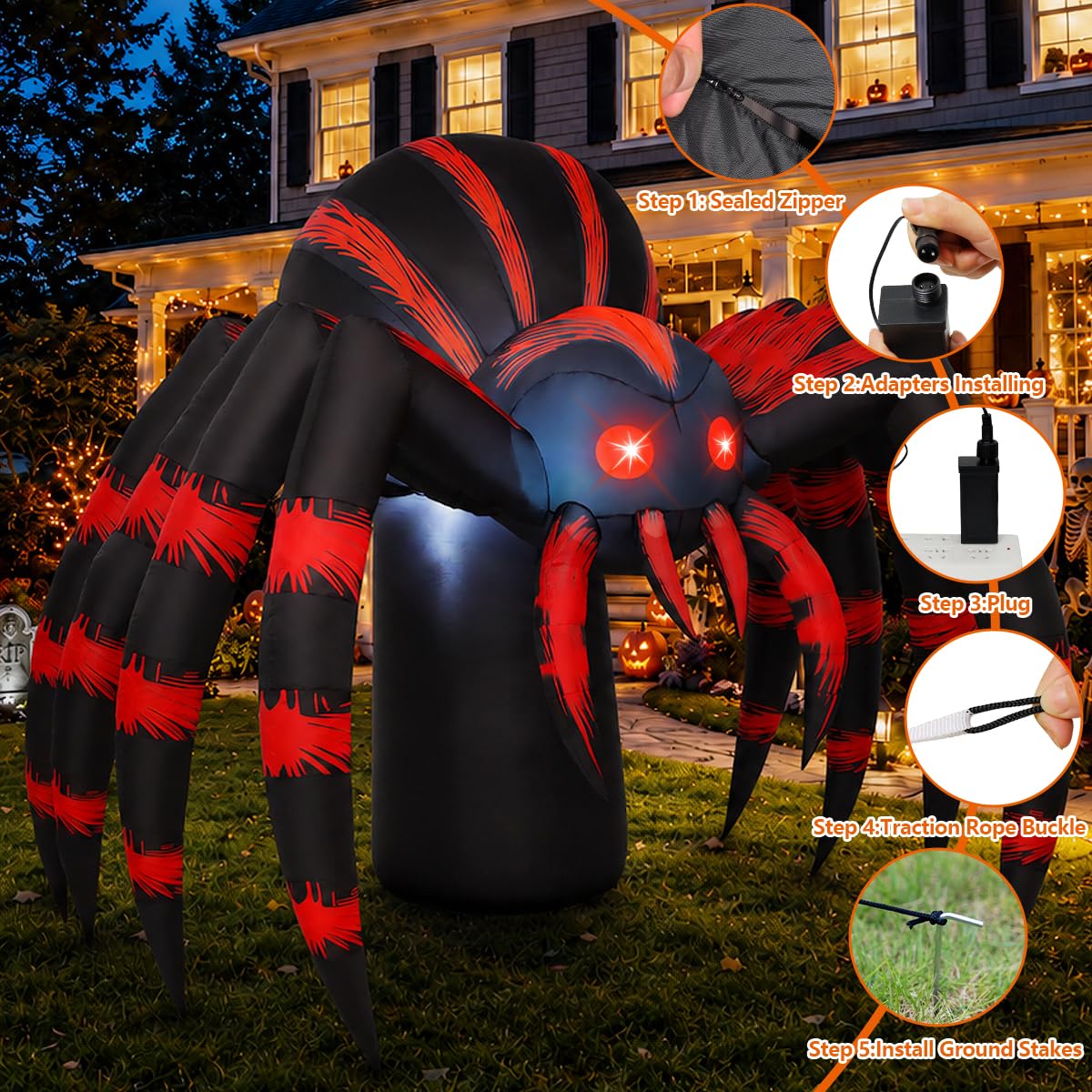 7FT Halloween Inflatables Yard Decor with LEDs R5029
