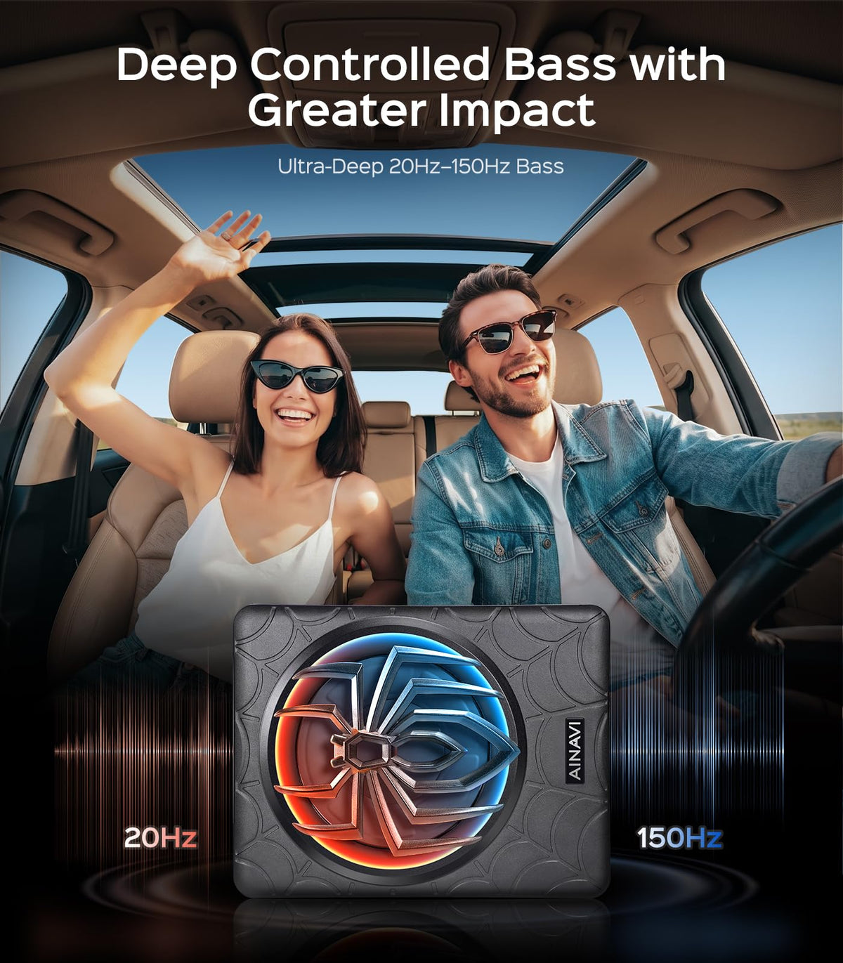 1200W 10" Powered Underseat Subwoofer with Amp M870