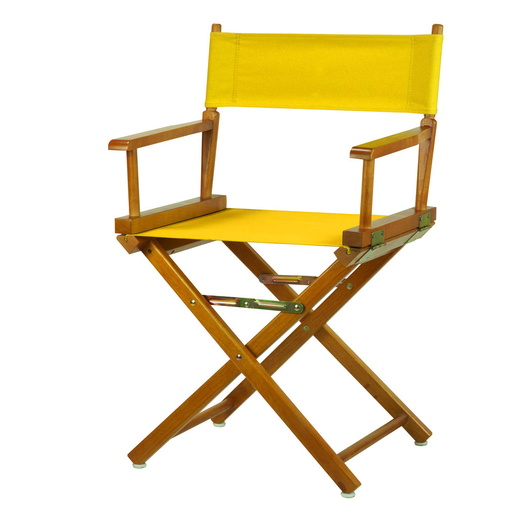 Honey Oak Frame Gold Canvas Director Chair G9794