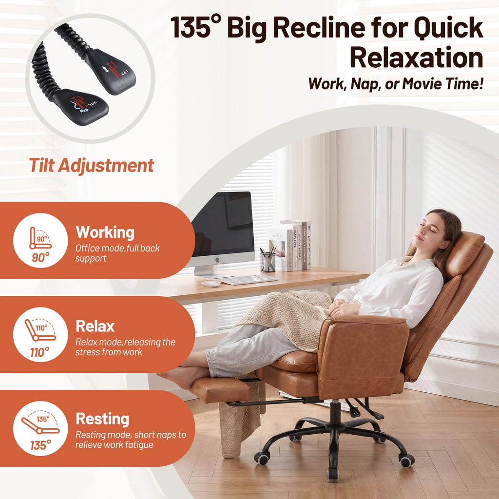 Big and Tall Ergonomic Office Chair with Footrest K119321
